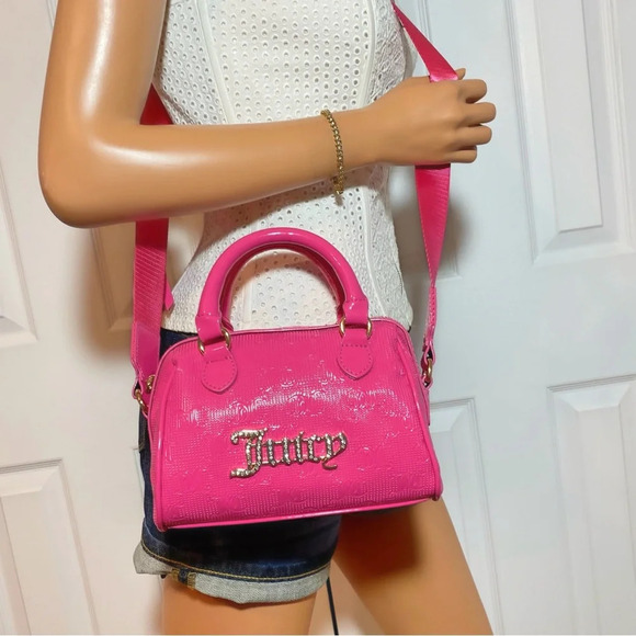 Juice Couture Pink Semi Charmed Mini Satchel Crossbody Bag & Coin Purse Set NWT - Picture 5 of 12